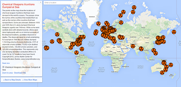 Chemical Weapons Dumped at Sea Google Map