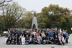 CIF participants in front of the Hiroshima Children's Peace Monument
