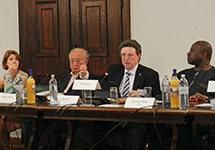 Amb. Taous Feroukhi, IAEA Director General Yukiya Amano, CNS Director William Potter, and CTBTO Executive Secretary Lassina Zerbo
