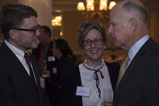 Dr. and Mrs. Jeffrey Dayton-Johnson and Governor Brown
