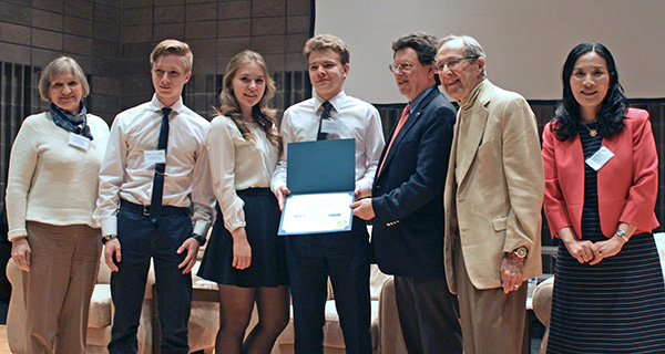 Russian students with William Potter, Dr. William Perry, and Masako Toki.