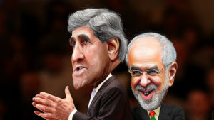 Caricatures of John Kerry and Mohammad Javad Zarif. (src: DonkeyHotey, Flickr.com, Creative Commons 2.0)